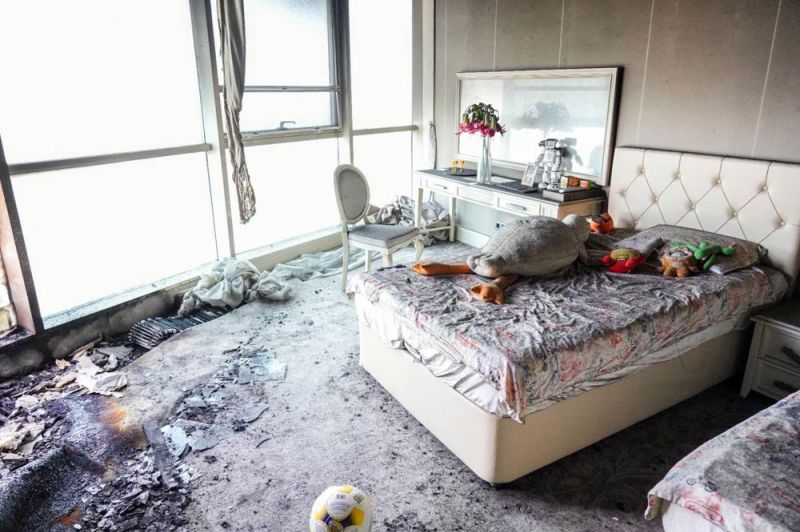 Аким Астаны встретился с жильцами горевшего небоскреба в Астане