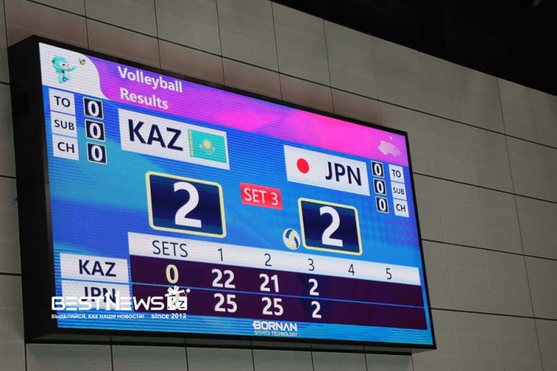 Сборная Казахстана старалась, но не смогла обыграть волейболистов Японии на Азиатских играх